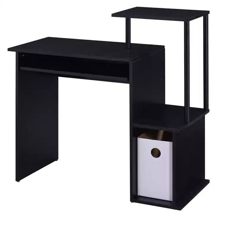 White Wood Writing Desk for Home Office & Study, Minimalist Design, Easy Assembly