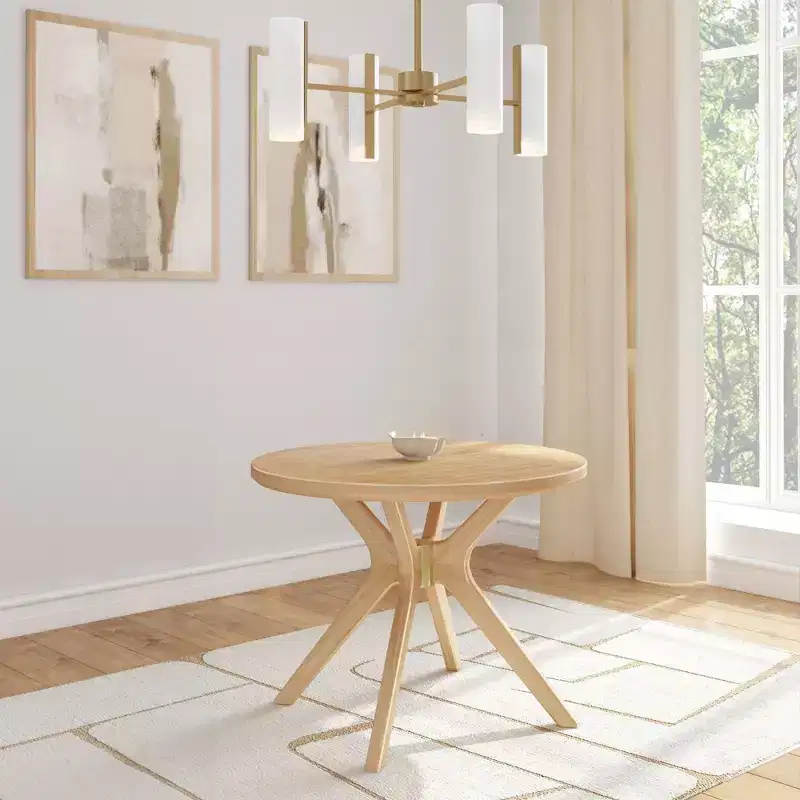 Plank+Beam Verso Round Dining Table, 38 Solid Wood Kitchen & Dining Room Table