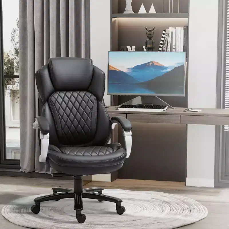 Big & Tall Executive Office Chair, Wide Seat, High Back, Adjustable & Swivel