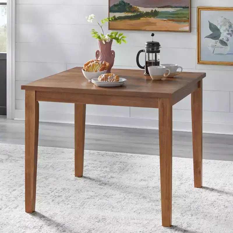 Lifestorey Carmen Transitional 36" Square Dining Table Beige