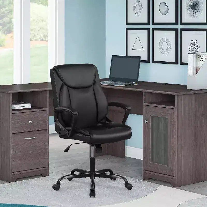 BestMassage Office Chair Computer Chair with Breathable PU Leather