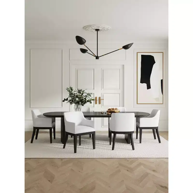 Set of 2 Gansevoort Modern Faux Leather Dining Armchairs - Manhattan Comfort