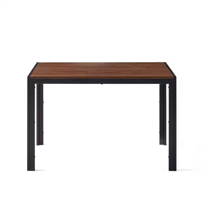 Okak Rectangular Wooden Dining Table Large Kitchen Table with Veneered MDF Wood Structure for Dining Room, Walnut