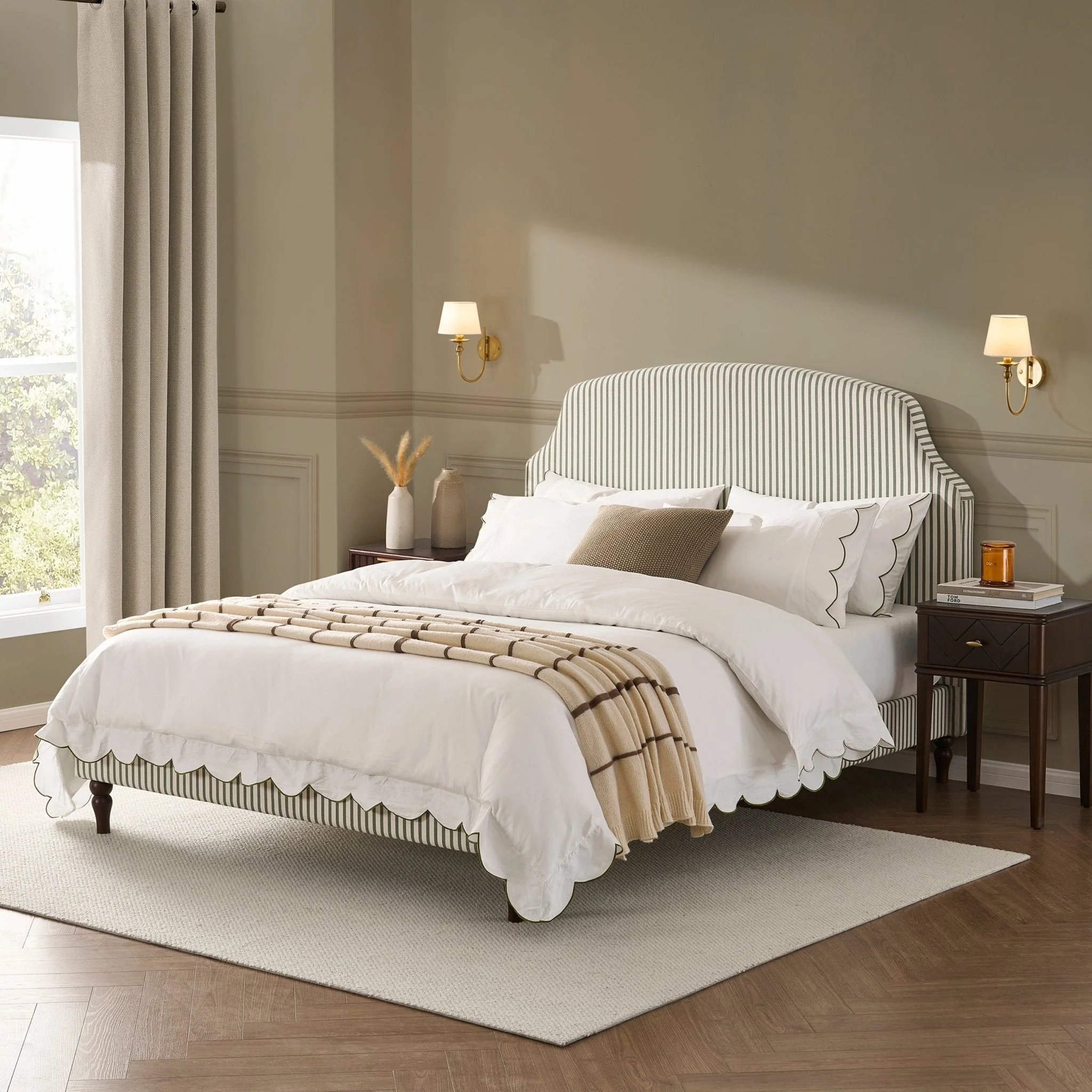 Bed - Sage Stripe