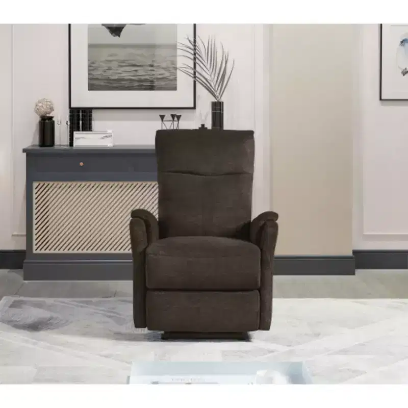 Reclining Chair Made of Polyester, Featuring Simple Operation, Ideal for Living and Bedroom Use.