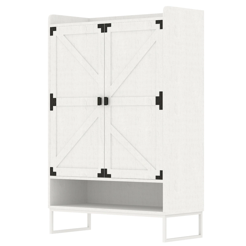 Shoe Cabinet with Doors, 6-Tier Shoe Storage Cabinet with Adjustable Shelves, Wooden Shoes Rack Shoe Storage Organizer