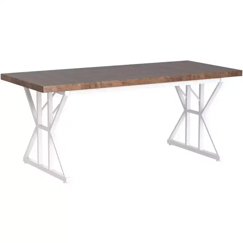 Lantine 70.86-Inch Rectangular Wood Dining Table for 6 People