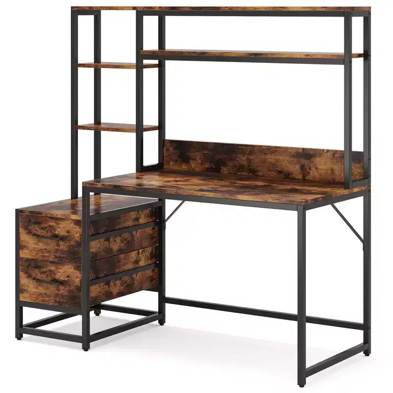 55 Inch Computer Desk With 2 Drawers