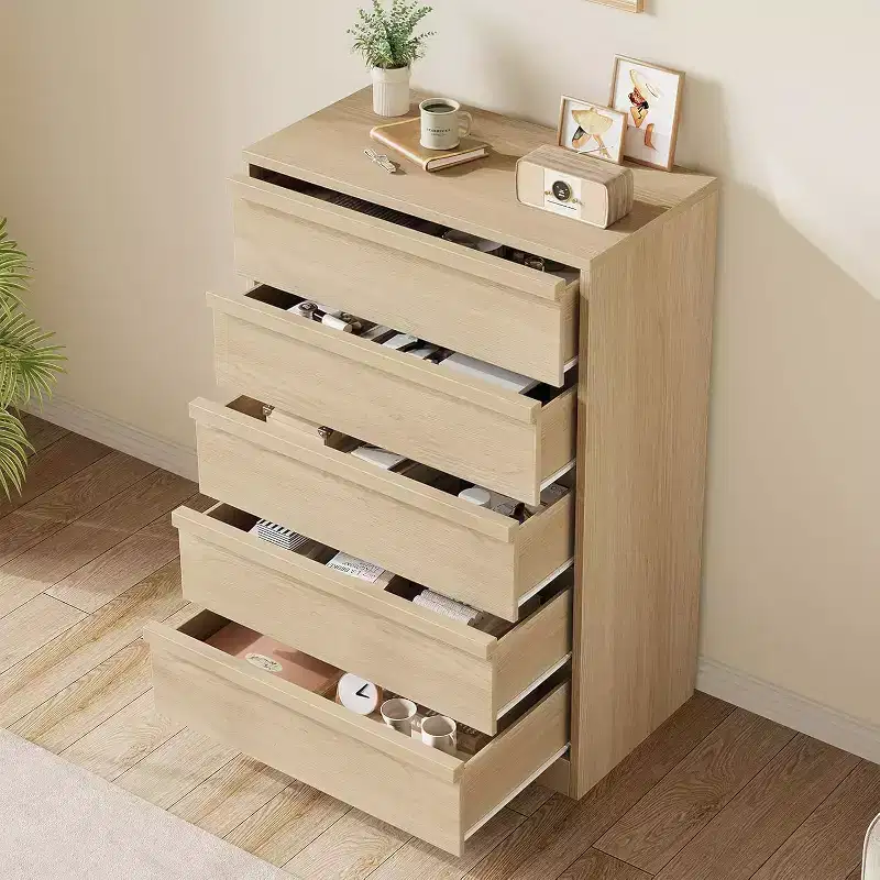 GustoWave Wooden Dresser, Drawer Dresser with Large Drawers Storage for Bedroom, Living Room, Nursery, Entryway