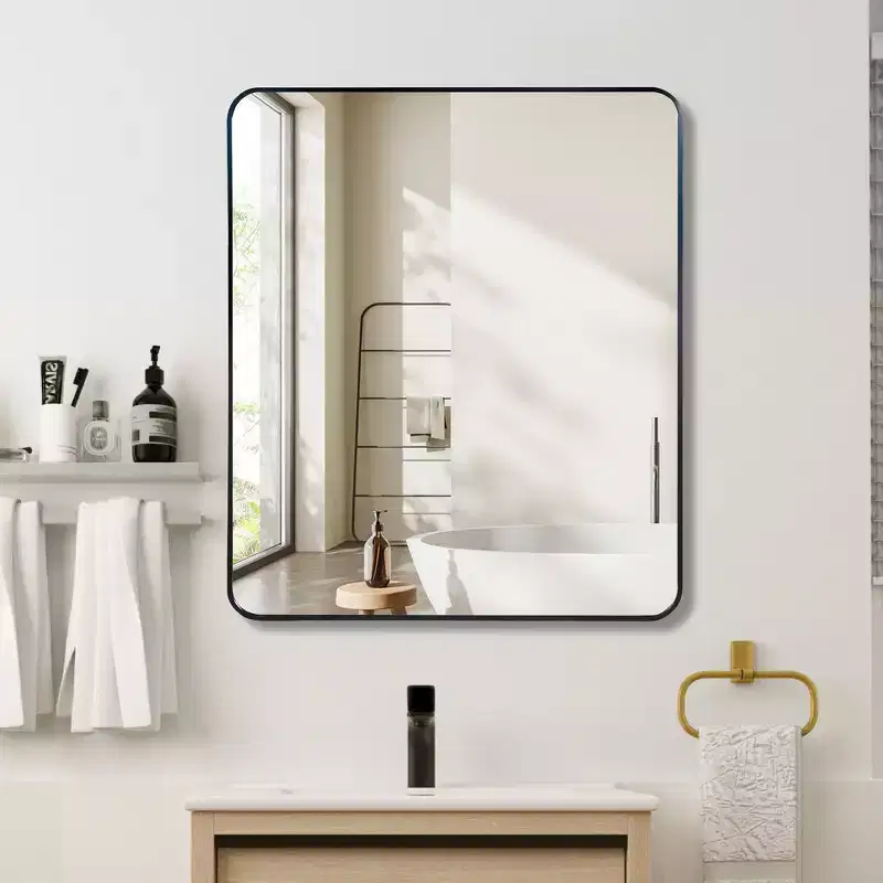 30x36 Inch Rectangular Bathroom Wall Mirror, HD Glass with Anti-Rust Aluminum Frame